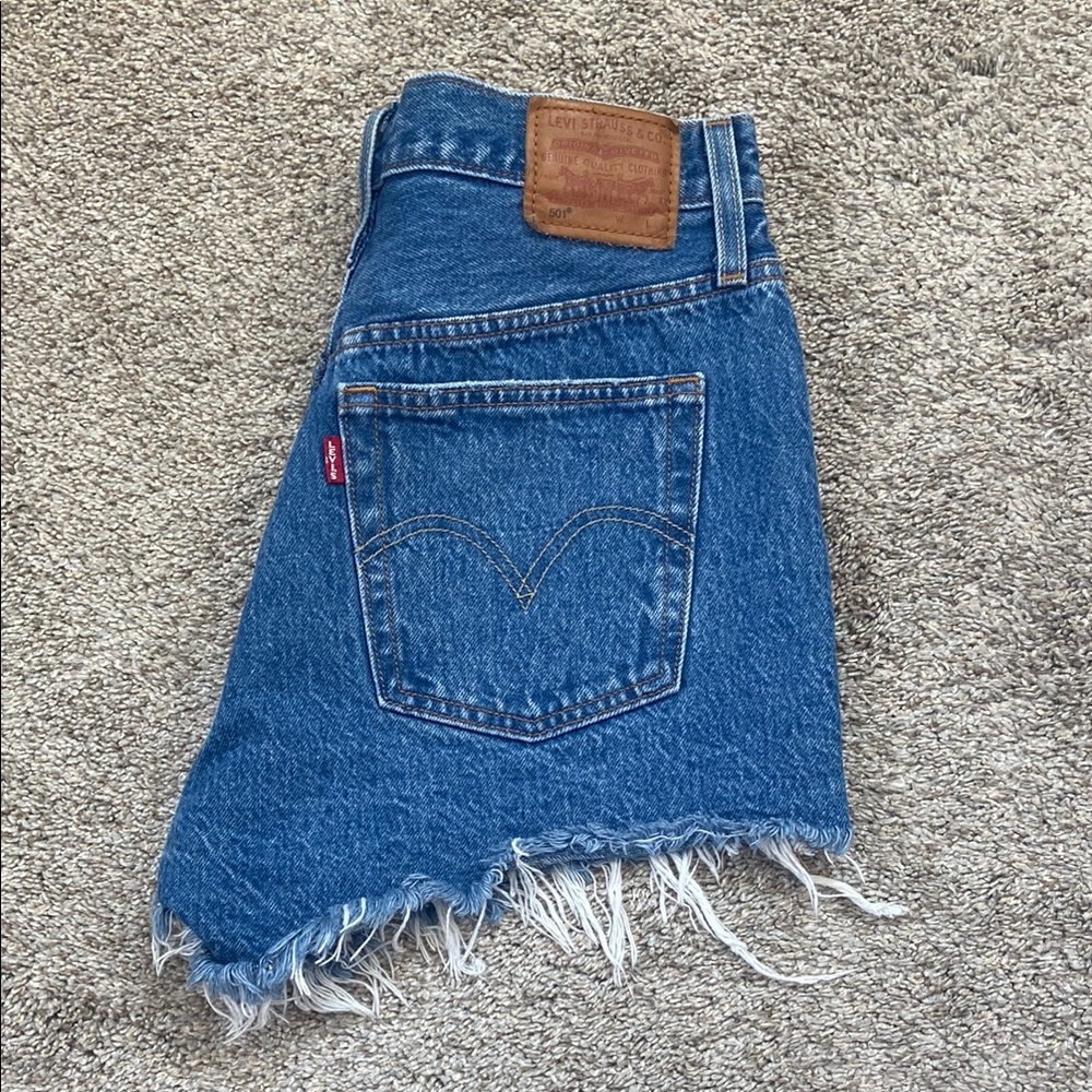 Levi's Blue Denim Cutoff Shorts